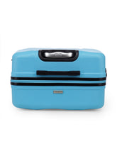 Load image into Gallery viewer, Unisex Set of 3 Blue Textured Hard-Sided Trolley Suitcases