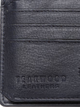 Load image into Gallery viewer, Teakwood Unisex Genuine Leather Cradholder with Clip Closure (Blue)
