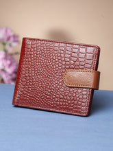 Load image into Gallery viewer, Teakwood Unisex Genuine Leather Tan Bi Fold RFID Solid Wallet