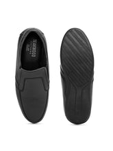 Load image into Gallery viewer, Teakwood Men Black Genuine Leather Formal Slip-Ons