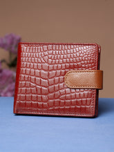 Load image into Gallery viewer, Teakwood Unisex Genuine Leather Tan Bi Fold RFID Solid Wallet