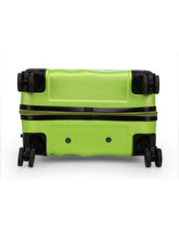 Load image into Gallery viewer, Unisex Green Textured Hard-Sided Medium Trolley Suitcase