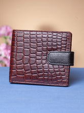Load image into Gallery viewer, Teakwood Unisex Genuine Leather Brown Bi Fold RFID Solid Wallet