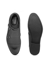 Load image into Gallery viewer, Teakwood Genuine leather Men Black Formal Monk Shoes