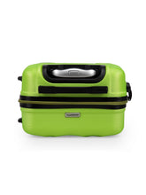 Load image into Gallery viewer, Unisex Green Textured Hard-Sided Cabin Trolley Suitcase