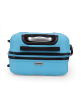 Load image into Gallery viewer, Unisex Blue Textured Hard-Sided Cabin Trolley Suitcase