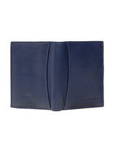 Load image into Gallery viewer, Teakwood Men Genuine Leather Bi Fold Wallet (Blue)