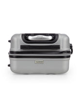 Load image into Gallery viewer, Unisex Silver Textured Hard-Sided Cabin Trolley Suitcase