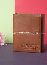 Load image into Gallery viewer, Teakwood Men Genuine Leather Tri Fold Wallet