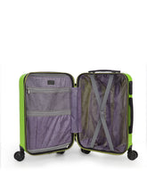 Load image into Gallery viewer, Unisex Green Textured Hard-Sided Cabin Trolley Suitcase