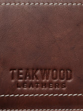 Load image into Gallery viewer, Teakwood Genuine Leather Men Antique Brown Solid Two Fold Leather Wallet