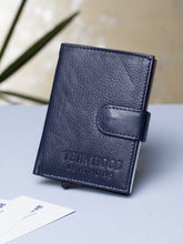 Load image into Gallery viewer, Teakwood Genuine Leathers Men Blue Solid Leather Card Holder