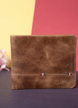 Load image into Gallery viewer, Teakwood Men Genuine Leather Crunch Brown Colour Bi Fold Wallets - Clearance sale