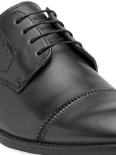 Load image into Gallery viewer, Teakwood Genuine leather Men Black Formal Derby Shoes
