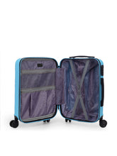 Load image into Gallery viewer, Unisex Blue Textured Hard-Sided Cabin Trolley Suitcase