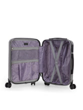 Load image into Gallery viewer, Unisex Silver Textured Hard-Sided Cabin Trolley Suitcase