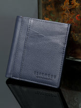 Load image into Gallery viewer, Teakwood Men Genuine Leather Bi Fold Wallet (Blue)