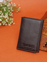 Load image into Gallery viewer, Teakwood Genuine Leather Brown Colour Tri-Fold Wallet