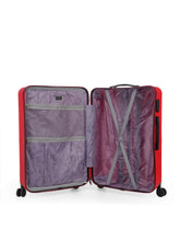 Load image into Gallery viewer, Unisex Red Textured Hard-Sided Set Trolley Suitcase