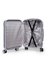 Load image into Gallery viewer, Teakwood Unisex Silver Trolley Bag - Small