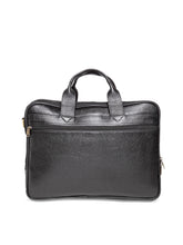 Load image into Gallery viewer, Teakwood Genuine Leather Laptop Bag - Black
