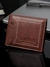 Load image into Gallery viewer, Teakwood Genuine Leather Men Antique Brown Solid Two Fold Leather Wallet