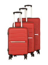 Load image into Gallery viewer, Teakwood Unisex Red Trolley Bag - Set Of Three