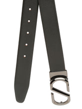 Load image into Gallery viewer, Men Black Textured Leather Belt