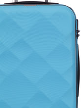 Load image into Gallery viewer, Unisex Blue Textured Hard-Sided Cabin Trolley Suitcase