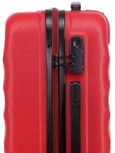 Load image into Gallery viewer, Unisex Red Textured Hard-Sided small Trolley Suitcase