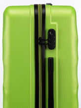 Load image into Gallery viewer, Unisex Set of 3 Green Textured Hard-Sided Trolley Suitcases