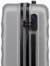 Load image into Gallery viewer, Unisex Silver Textured Hard-Sided Cabin Trolley Suitcase