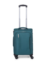 Load image into Gallery viewer, Unisex Teal Solid Soft-sided Cabin Trolley Suitcase (Small)