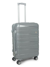 Load image into Gallery viewer, Unisex Grey Textured Hard-Sided Size Trolley Bag