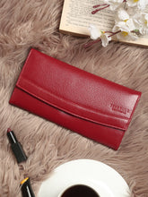 Load image into Gallery viewer, Teakwood Genuine Leather Red Color Wallet