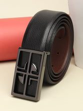 Load image into Gallery viewer, Teakwood Genuine Leather Black Belt