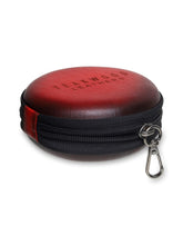 Load image into Gallery viewer, Unisex Red Solid Leather Zipper Headphone Case- Clearance sale