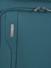 Load image into Gallery viewer, Unisex Teal Solid Soft-sided Large Trolley Suitcase (Large)
