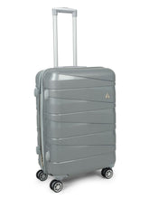 Load image into Gallery viewer, Unisex Grey Textured Hard-Sided Medium Size Trolley Bag