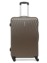 Load image into Gallery viewer, Brown Textured Hard-Sided Cabin Trolley Suitcase (Large)