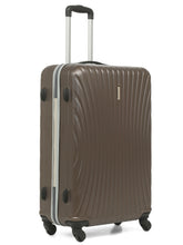Load image into Gallery viewer, Brown Textured Hard-Sided Cabin Trolley Suitcase (Large)