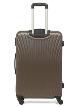 Load image into Gallery viewer, Set of Brown Textured Hard-Sided Cabin Trolley Suitcase