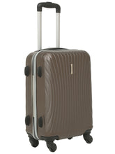 Load image into Gallery viewer, Brown Textured Hard-Sided Cabin Trolley Suitcase (Small)