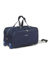 Load image into Gallery viewer, Set of Teakwood Rolling Duffel Travel Bag (Blue)