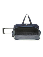 Load image into Gallery viewer, Set of Teakwood Rolling Duffel Travel Bag (Blue)