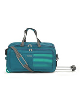 Load image into Gallery viewer, Set of Teakwood Rolling Duffel Travel Bag (Teal)