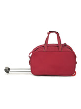 Load image into Gallery viewer, Set of Teakwood Rolling Duffel Travel Bag (Red)