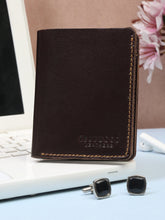 Load image into Gallery viewer, Teakwood Genuine Leather Men Brown Bi-Fold Wallet