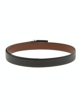 Load image into Gallery viewer, Men Black Textured Leather Belt