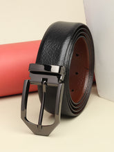 Load image into Gallery viewer, Teakwood Genuine Leather Black Belt